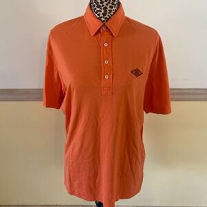 Polo Golf Men's Vintage Lisle Orange Polo Golf Shirt Size M‎